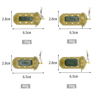 欧式 飞德饵料笼打窝器带配重虫饵笼筏钓抛竿酒米打窝瓶铅坠诱饵笼