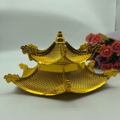 仿羊角灯盖 新款文昌塔顶 DIY配件六角亭顶 立体古风材料