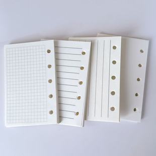 M5a8可拆通用活页替芯空白牛皮方格横线本道格纸笔记本内芯