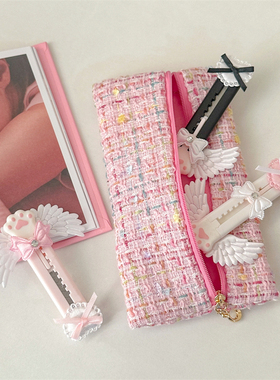 原创高颜值可爱芭蕾舞风手作美工刀蝴蝶结萌妹开箱工具Lolita甜美