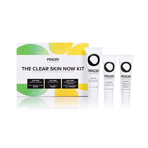 priori skincare clear skin now kit 3-piece travel size set f