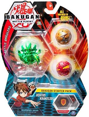 Bakugan Starter Pack 3-Pack  Ventus Krakelios  Collectible T