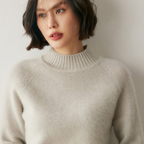 LP同款山羊绒衫女秋冬新款半高领宽松加厚毛衣时尚显瘦羊毛衫打底