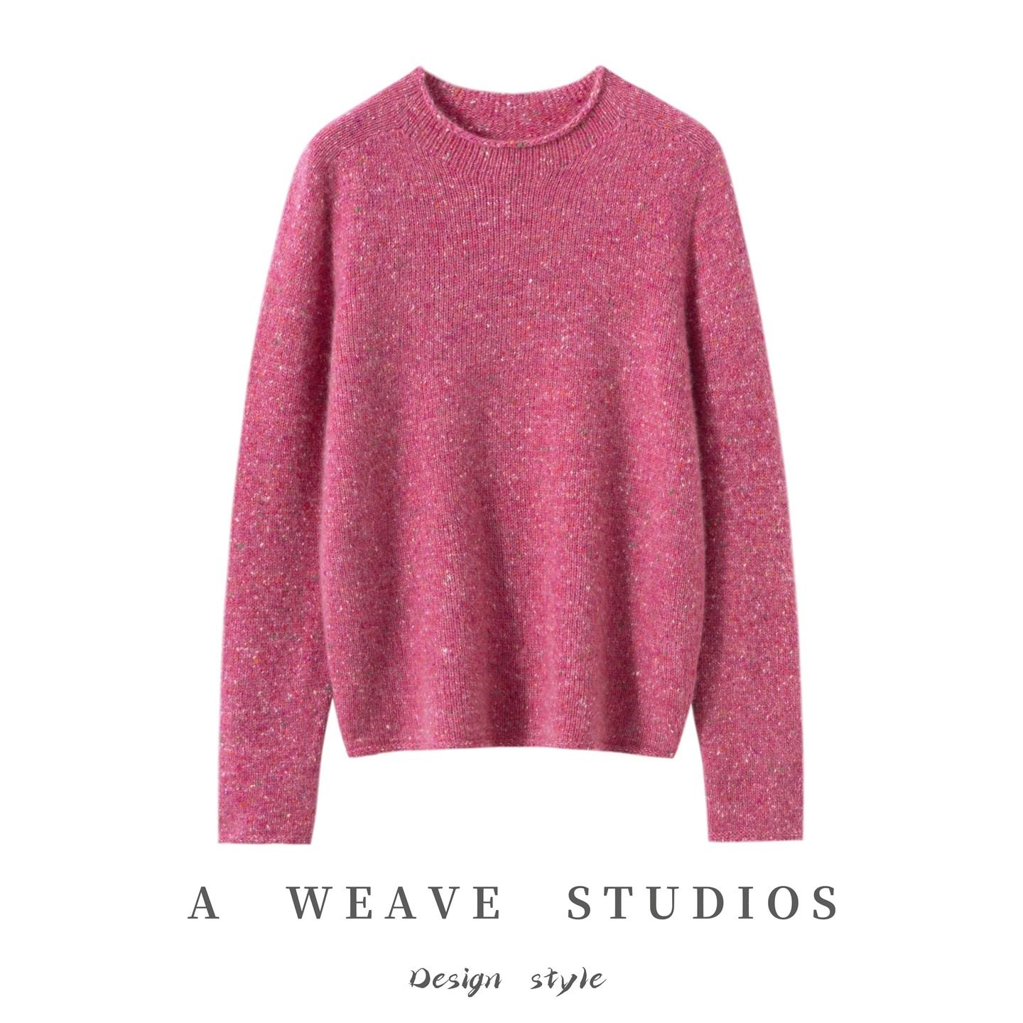 一见倾心！100%纯羊绒衫女圆领一线成衣彩点宽松无缝毛衣时尚打底,女装/女士精品,羊绒衫,淘宝优惠券,粉丝福利购,淘宝优惠卷