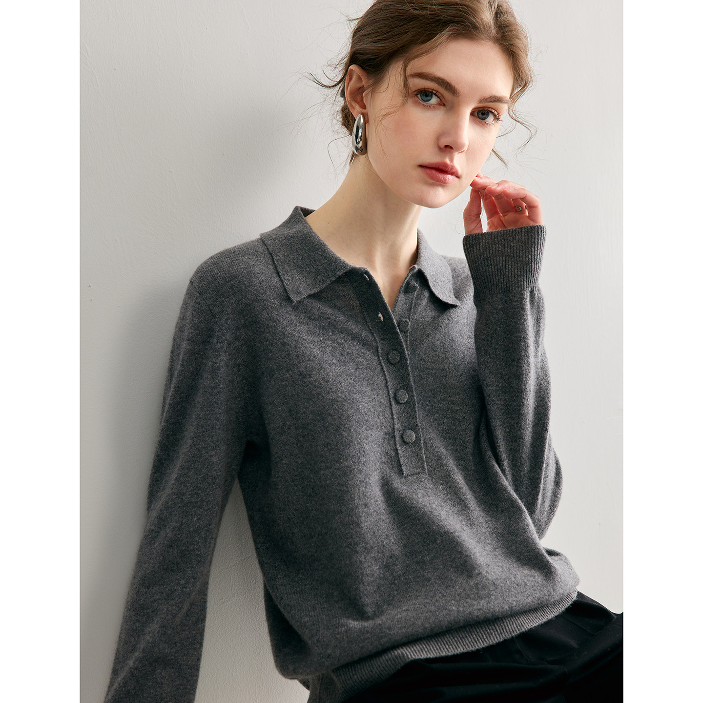 POLO领康赛妮100%纯山羊绒针织衫女士套头长袖百搭显瘦打底衫毛衣,女装/女士精品,羊绒衫,淘宝优惠券,粉丝福利购,淘宝优惠卷