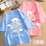 Детская футболка с коротким рукавом, летняя хлопковая летняя одежда, детская одежда, в западном стиле, подходит для подростков