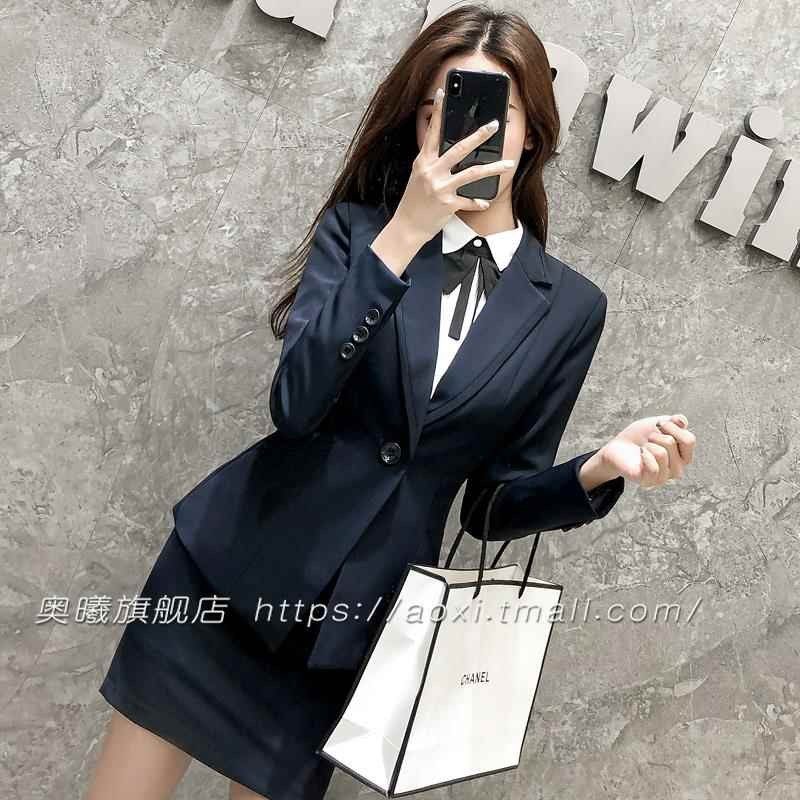 西服套装女销售正装时尚气质职业装秋冬新款教师西装三件套工装