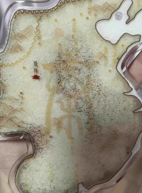 秦灭六国周边同人地标亚克力流麻砖装饰桌面摆件送朋友长辈礼物