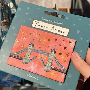 英国伦敦塔桥TowerBridge陶瓷磁吸冰箱贴美烧浓城市旅游纪念品