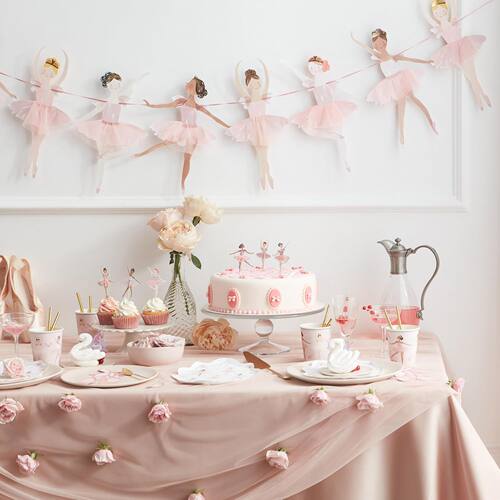 Themed Party Garland芭蕾主题公主生日派对布置装饰横幅拉旗