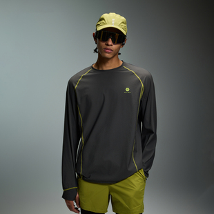 CH撞色哈梭线T恤男春夏防晒UPF50 上衣 速干凉感运动宽松插肩袖