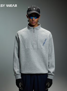 CH丨半高领碳能储热保暖空气层卫衣 2026春季半拉链男士套头上衣