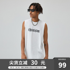CHINISM CH背心男夏季潮牌无袖休闲美式篮球健身运动宽松坎肩T恤