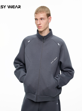 CH丨半高领碳能储热保暖空气层卫衣 2026春男士美式开衫户外上衣