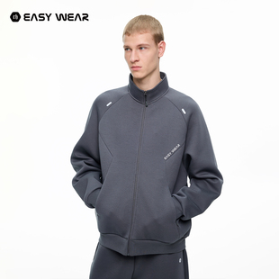 CH丨半高领碳能储热保暖空气层卫衣 2026春男士美式开衫户外上衣