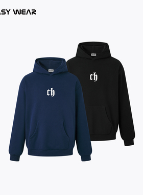 CH丨 基础色系鹅绒卫衣式连帽羽绒服男冬季轻薄保暖休闲男士外套