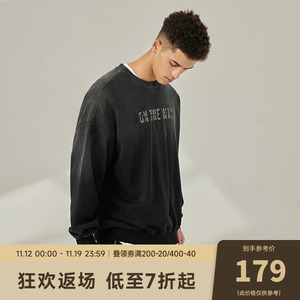 CHINISM CH圆领卫衣男春季潮牌ins渐变色长袖套头上衣美式休闲