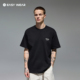 潮牌纯棉印花纯色简约基础黑色男宽松半袖 T恤男夏季 短袖 美式