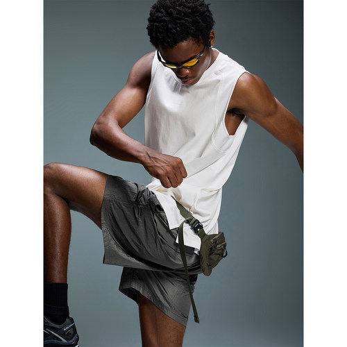 CH凉感速干运动背心男夏季新款纯色宽松透气轻薄男生无袖t恤坎肩