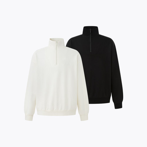 CH翻领半拉链美式卫衣