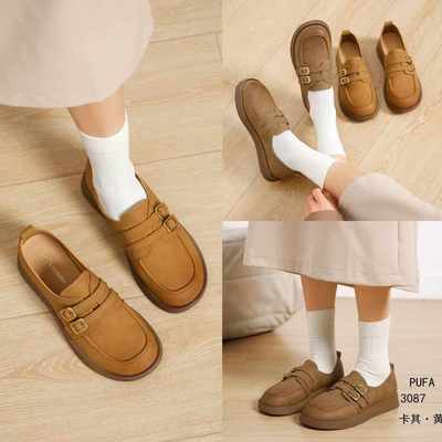 浦发时尚磨砂皮秋单小皮鞋女