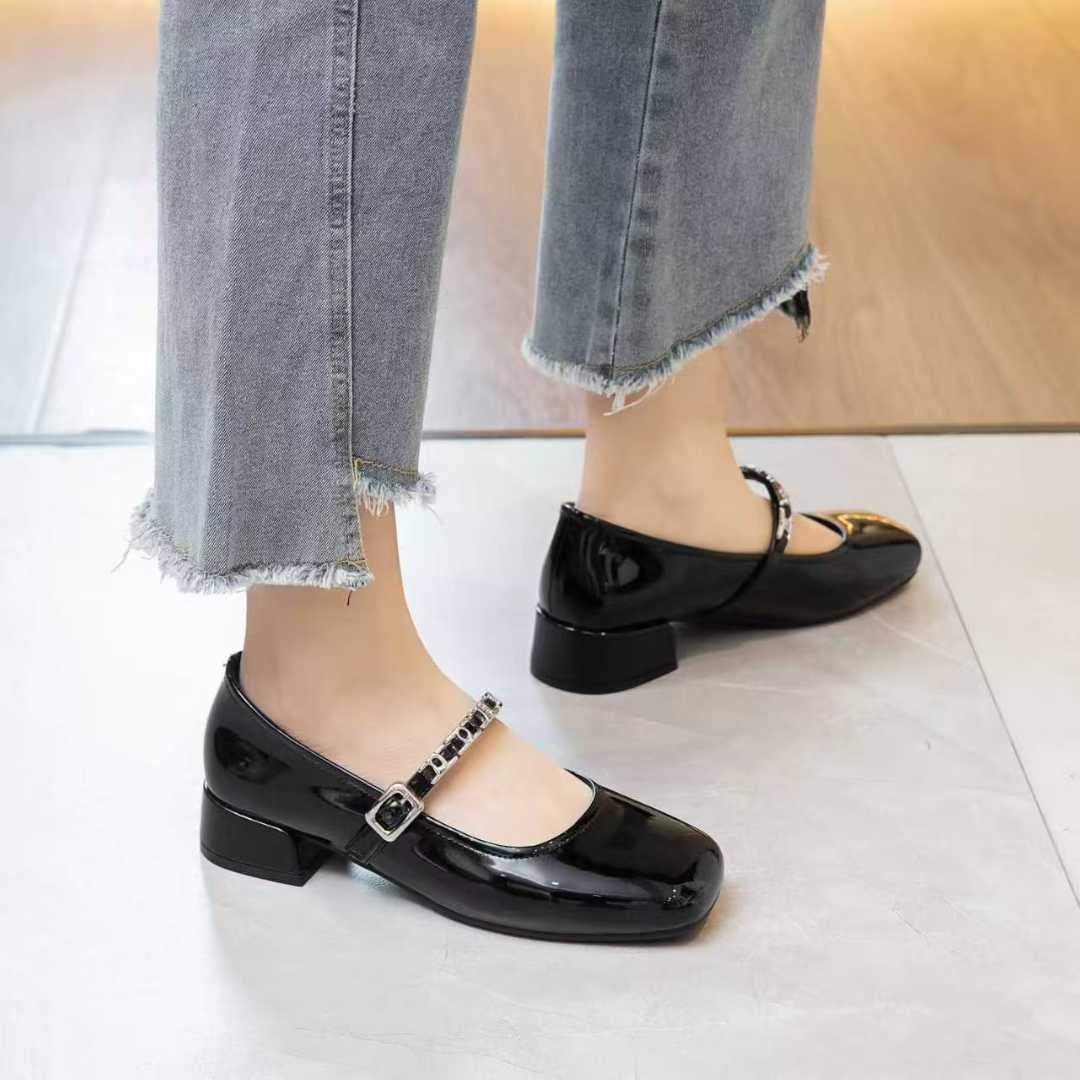 巨日防滑轻便宴会闪亮妈妈单鞋