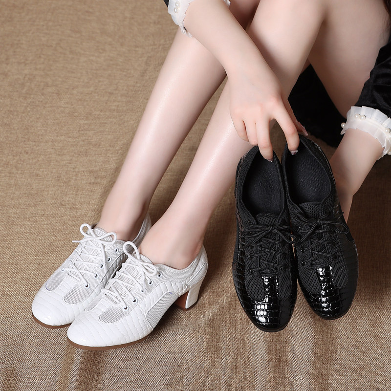 屏妍新款舞蹈鞋石頭紋拉丁形體鞋