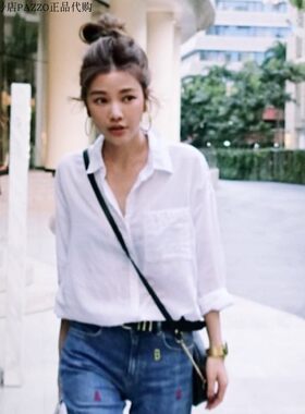 春夏高质感清爽棉质基本白衬衣