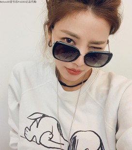 柔软亲肤 白色印花卫衣 before30高端定制x许路儿同款 卡通狗狗长袖