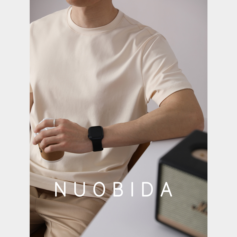 诺必达T恤男短袖圆领纯色