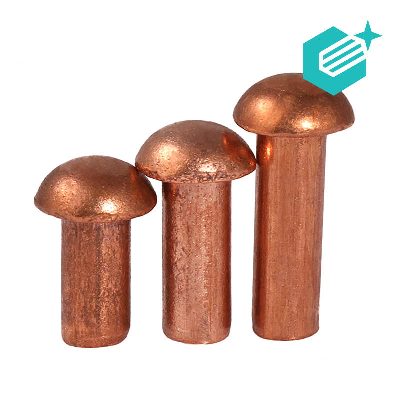 Copper round Head Rivet Solid Rivet Snap Rivet Hand Knock round Cap Rivet M1.5M-M3M4M5M6M8