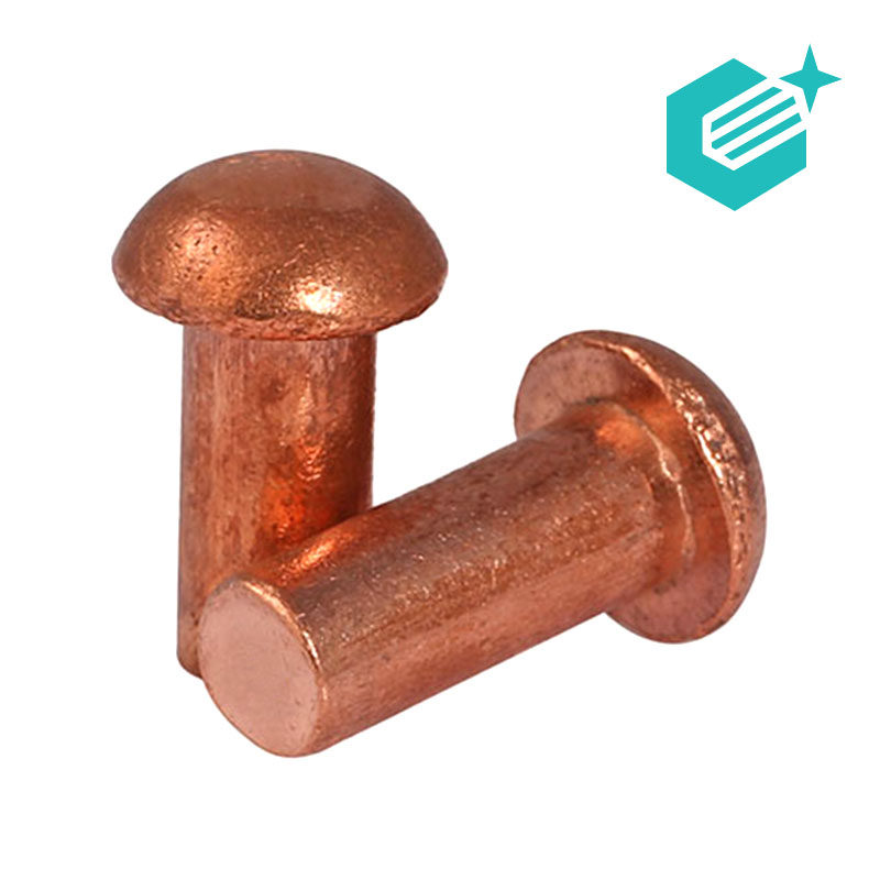Copper round Head Rivet Solid Rivet Snap Rivet Hand Knock round Cap Rivet M1.5M-M3M4M5M6M8
