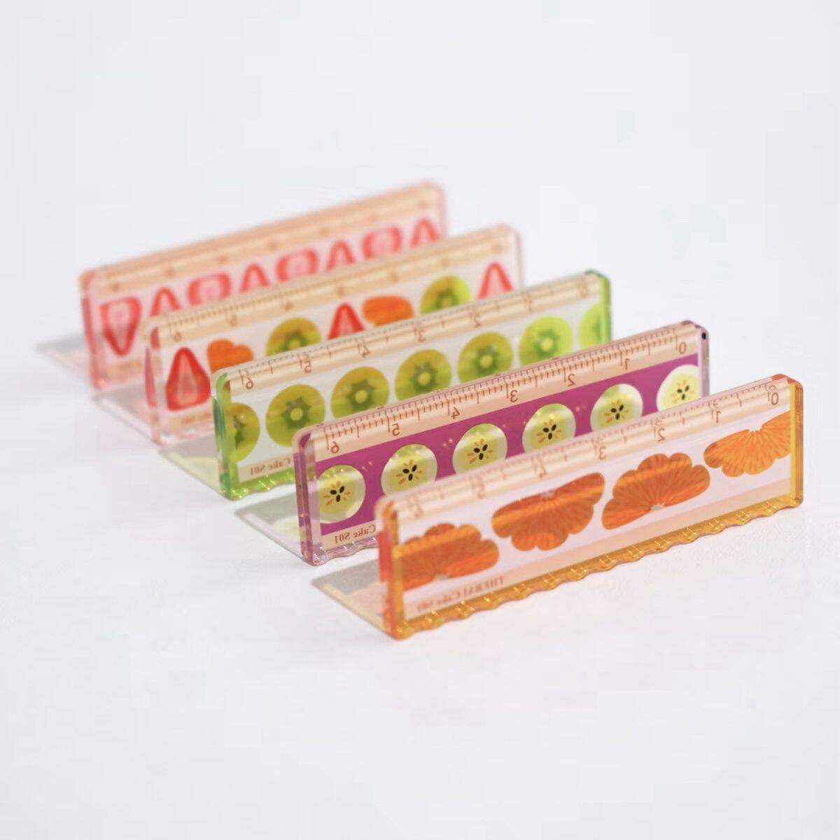 水果蛋糕称心如意掌心尺迷你尺子无毒套装直尺透明小学生便携小尺