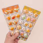 汉堡美食3D立体浮雕贴树脂装 饰迷你小贴画 饰diy手机壳水杯手账装