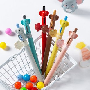和硕小象卷卷按动中性笔高颜值可爱创意象鼻学生刷题笔速干水笔
