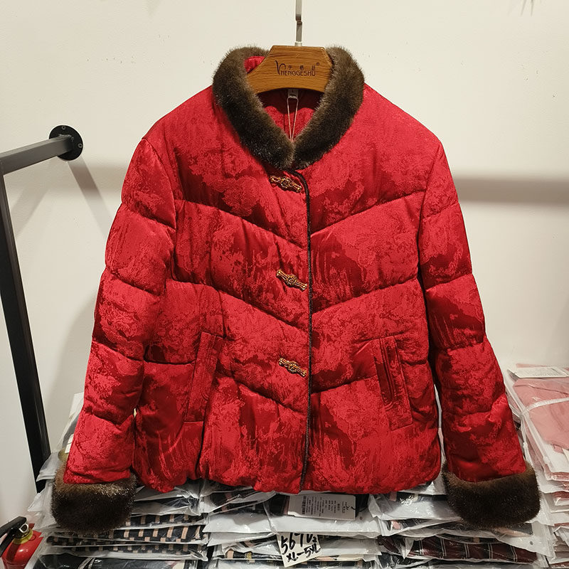 正品罗蔓妮娅LM-B9547冬新中式毛领白鹅绒羽绒服女短款水貂绒外套,女装/女士精品,羽绒服,淘宝优惠券,粉丝福利购,淘宝优惠卷