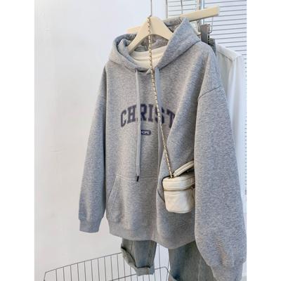 灰色连帽卫衣女2025新款