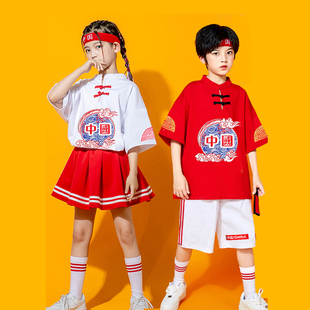 六一儿童节演出服小学生运动会服装中国风国学幼儿园啦啦队表演服
