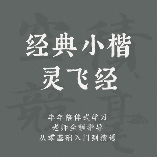 一起练字硬笔书法灵飞经小楷书法成人大学生零基础视频课程|桔梗