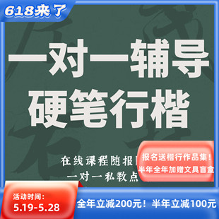 一起练字硬笔行楷一对一指导书法课程成人零基础初学入门练字教程