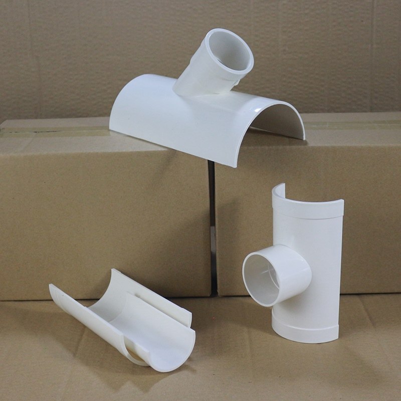 开口斜三通开口三通pvc 75x50变径接头卡箍50/75/110补漏片管三通