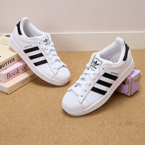 Adidas阿迪达斯女鞋三叶草男鞋官方旗舰正品贝壳头休闲鞋小白板鞋