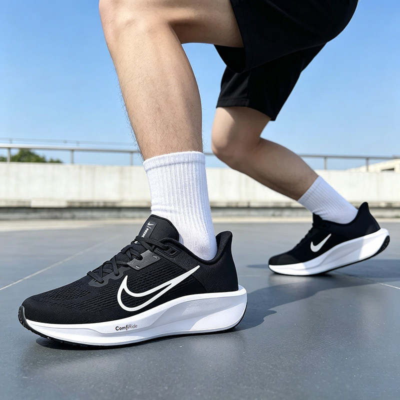 Nike耐克男鞋新款黑色网面透气运动鞋健身训练轻便缓震公路跑步鞋
