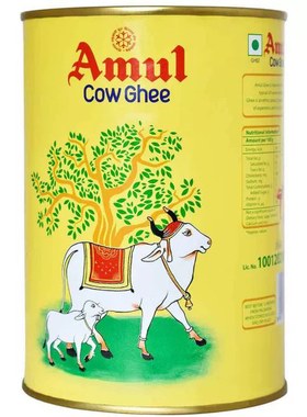 Amul Pure Cow Ghee-1ltr(Yellow tin) 黄罐