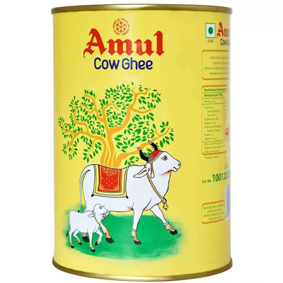 Amul Pure Cow Ghee-1ltr(Yellow tin) 黄罐
