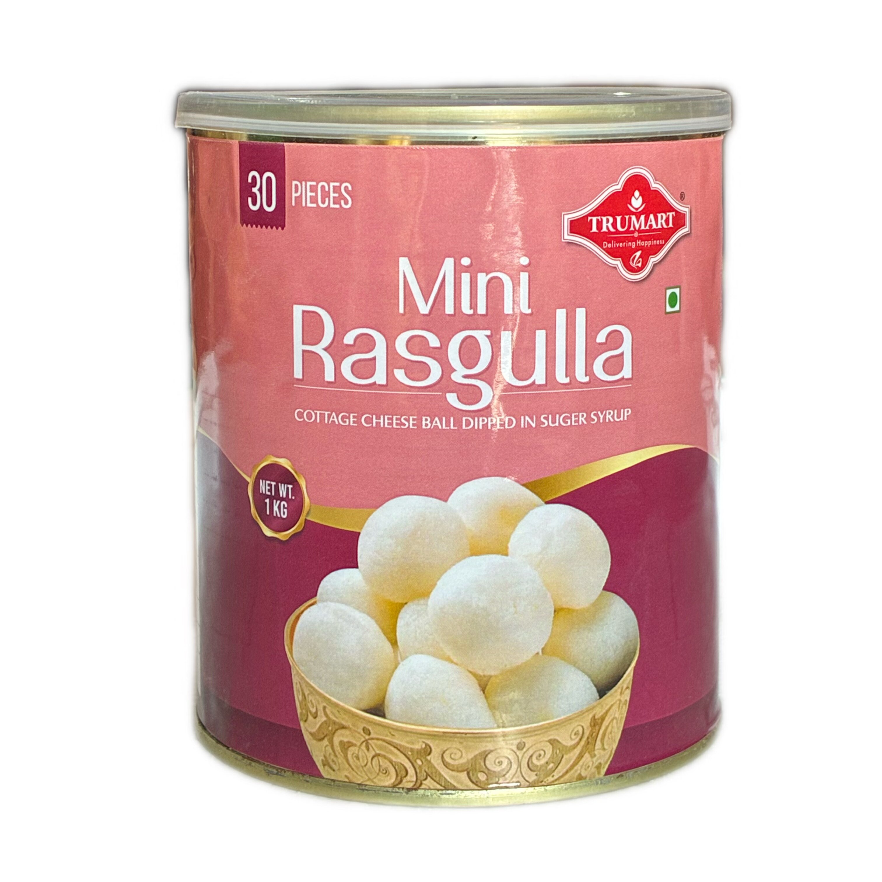Mini Rasgulla Indian Sweets 1KG 印度汤圆玫瑰球点心甜品 - 实物图