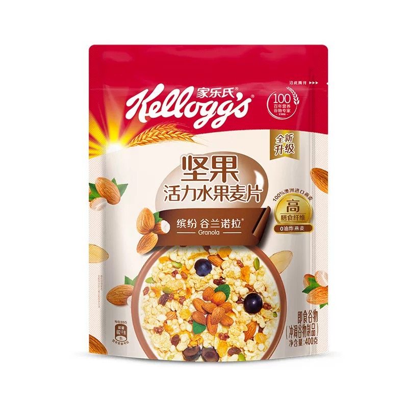 家乐氏水果麦片代餐营养早餐即食坚果味 400g Nut fruit cereal
