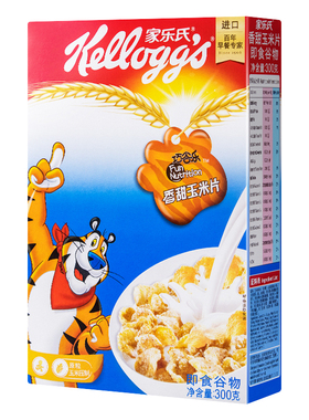 家乐氏香甜玉米片Corn flakes 300g即食营养谷物早餐冲饮麦片速食