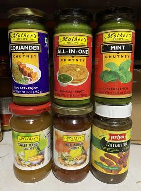 Mint chutney  Sweet mango chutney  All in one chutney