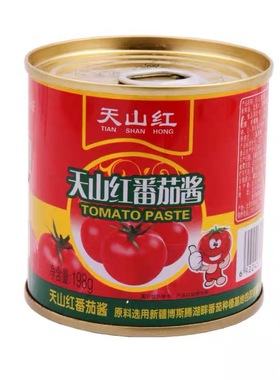 天山红番茄酱 Tomato Paste 198g家用火锅披萨炒菜意面酱即食